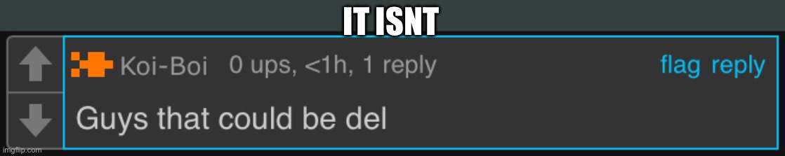 IT ISNT | made w/ Imgflip meme maker