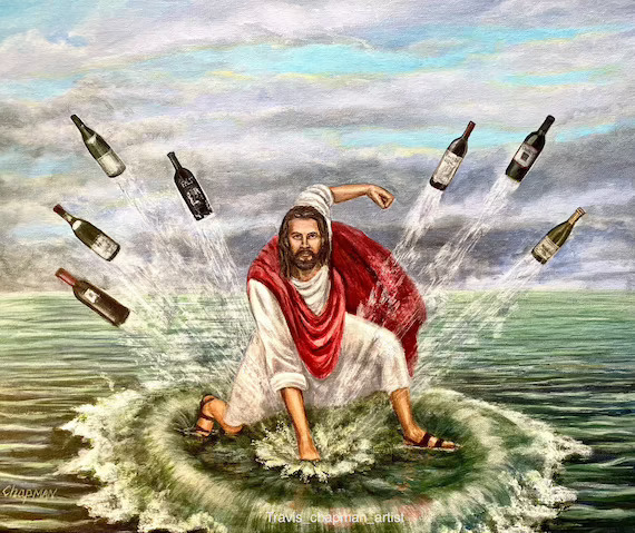 Jesus Water Wine Blank Meme Template