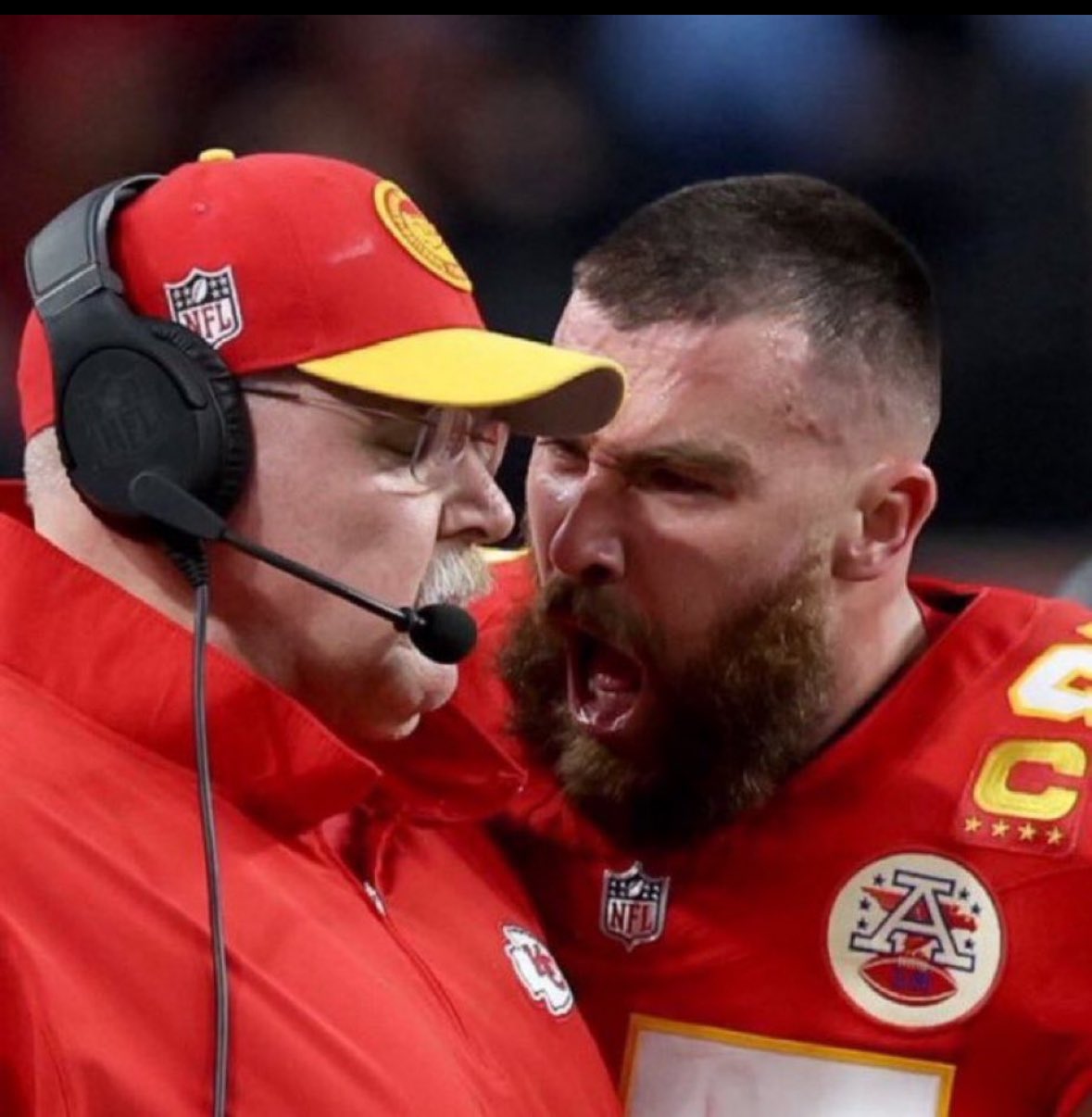 kelce yelling Blank Meme Template