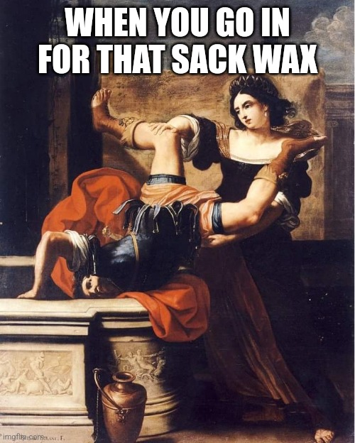 WHEN YOU GO IN FOR THAT SACK WAX | image tagged in balls,funny memes | made w/ Imgflip meme maker