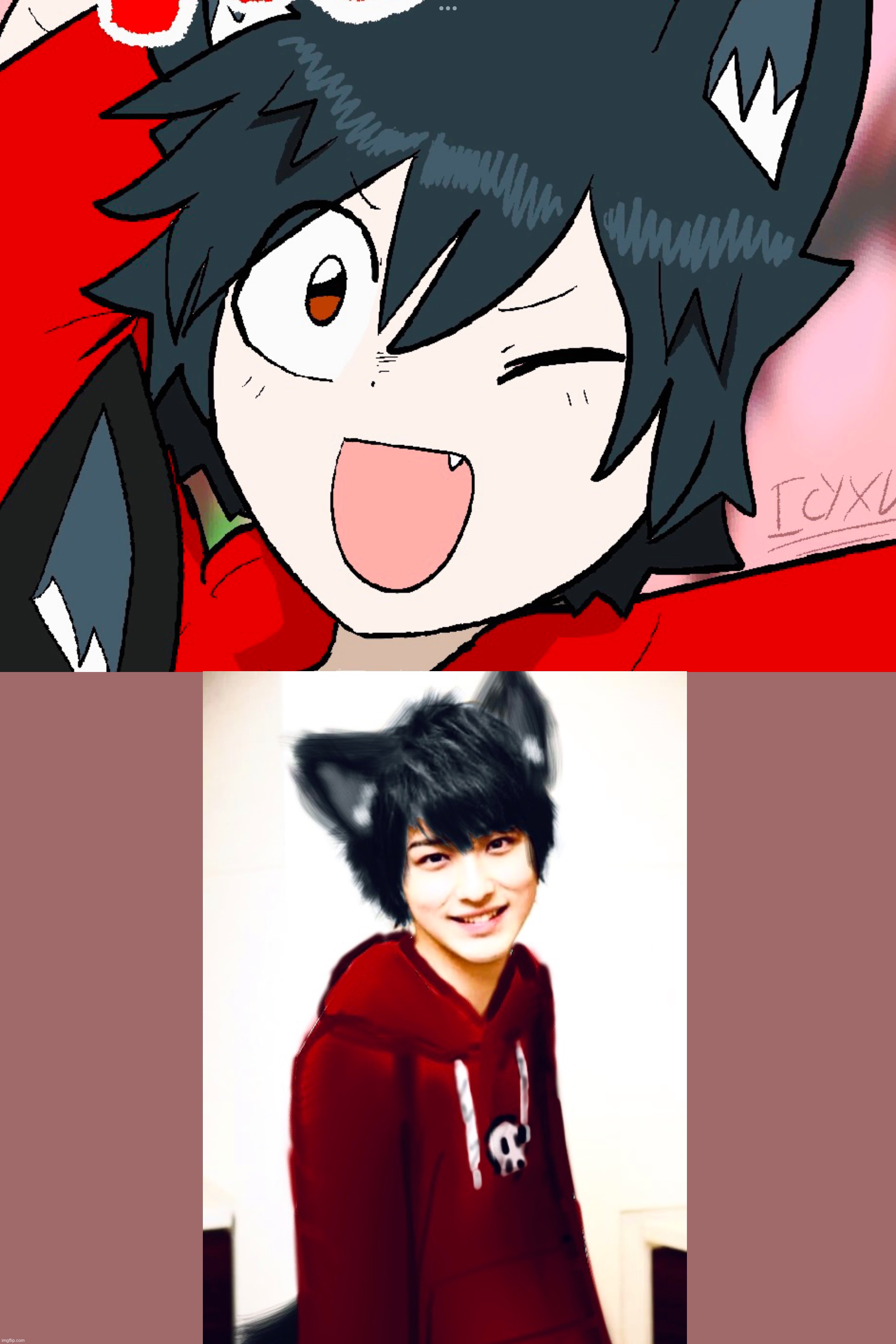 Photoshopping MokuMoku! Characters IRL (1): Fang Gōshima | image tagged in irl,photoshop,anime,webtoon | made w/ Imgflip meme maker