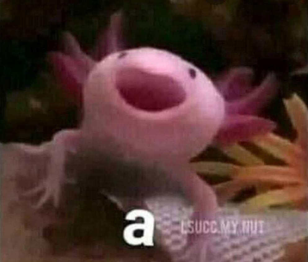 Axolotl "a" meme Blank Meme Template