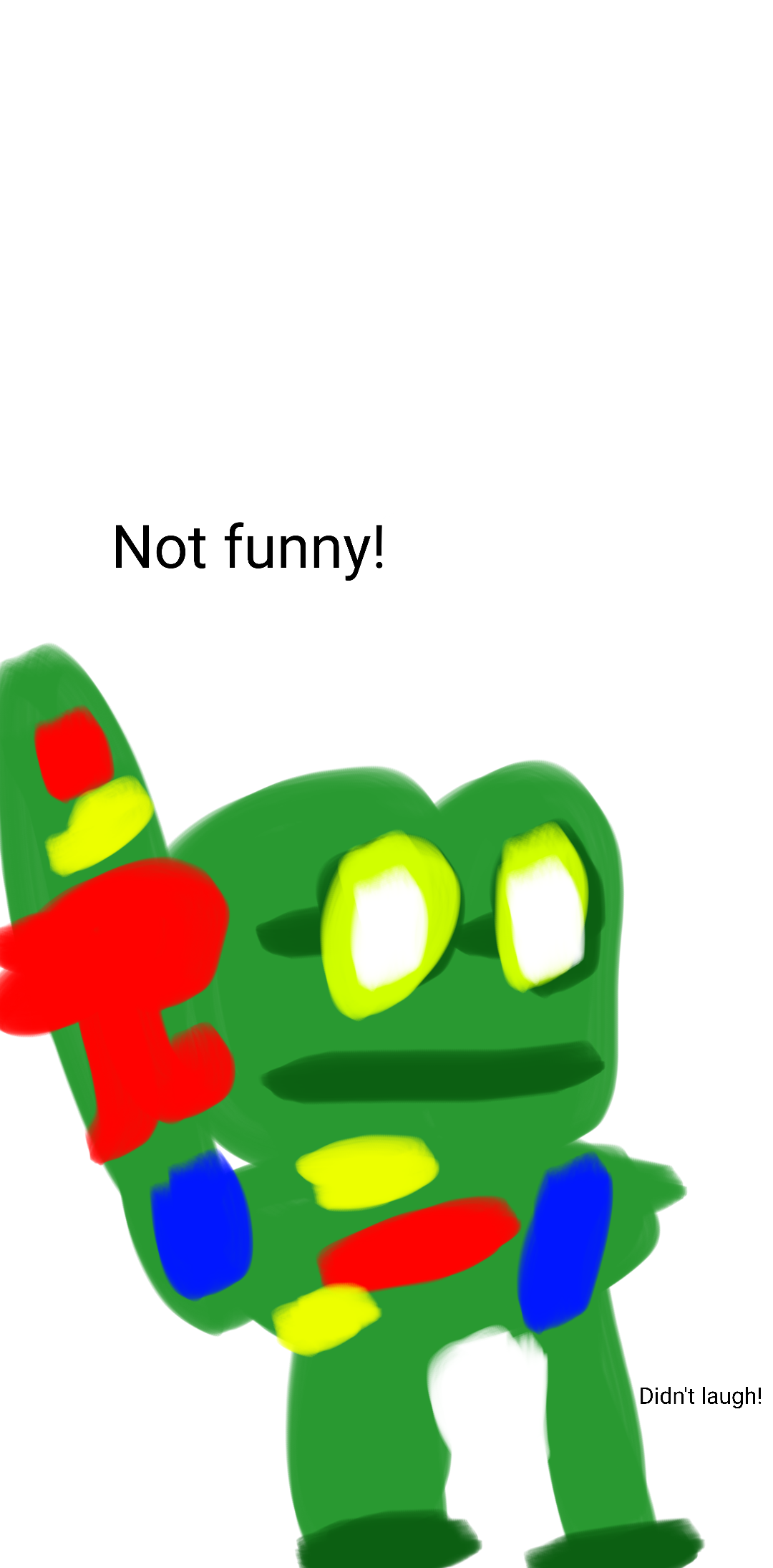 Wreath Reptire almost explode but says not funny didn't laugh Blank Meme Template