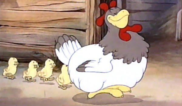 Chicks following mother hen Blank Meme Template