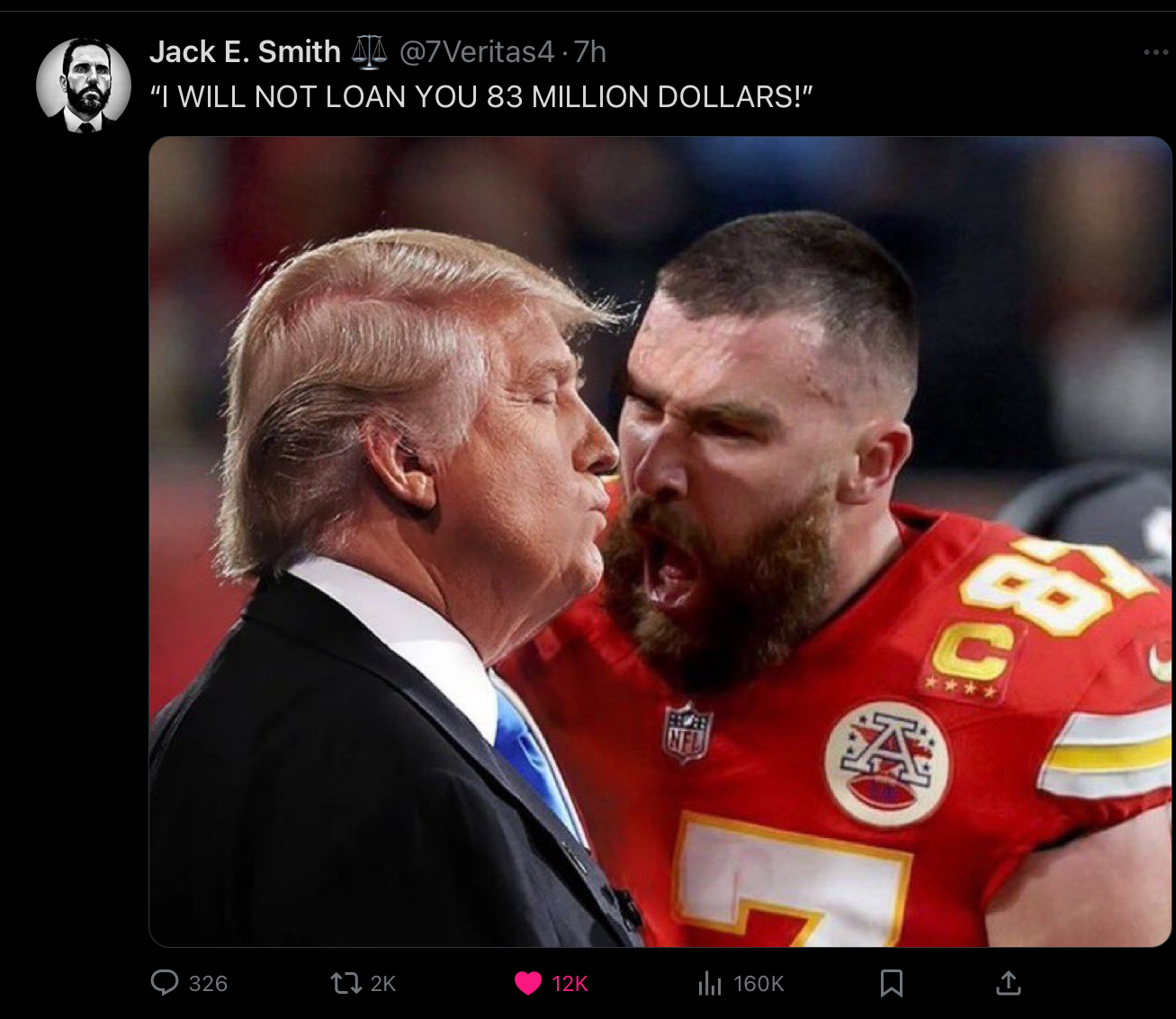 High Quality Trump and Kelce Blank Meme Template