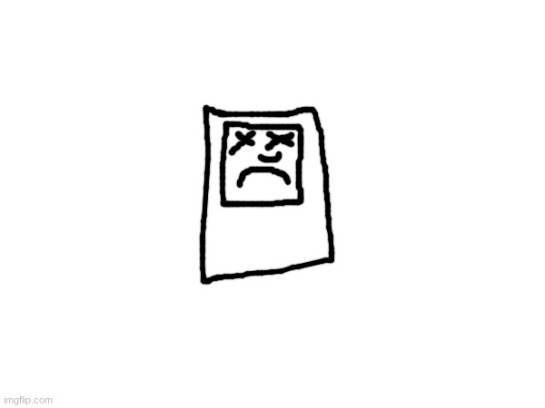 sad mac drawn in 1 minute, give me something else to draw in 1 minute! | made w/ Imgflip meme maker