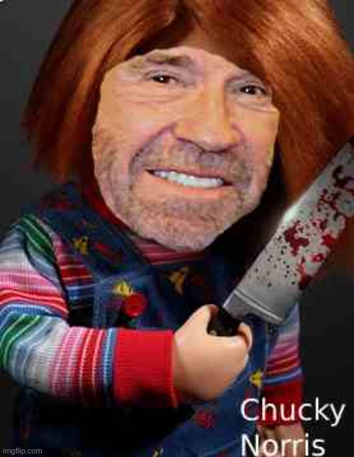 chucky norris | image tagged in cursed image,funny,shitpost,chuck norris,chucky,cursed | made w/ Imgflip meme maker