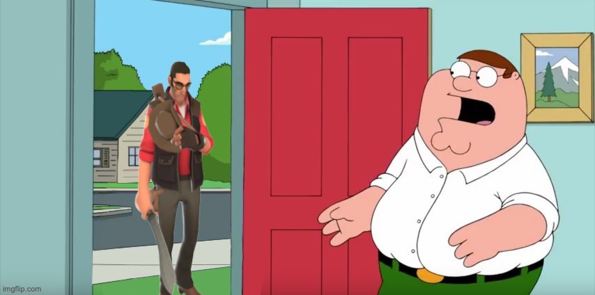 holy crap lois its the sniper from tf2 | image tagged in holy crap lois its x | made w/ Imgflip meme maker