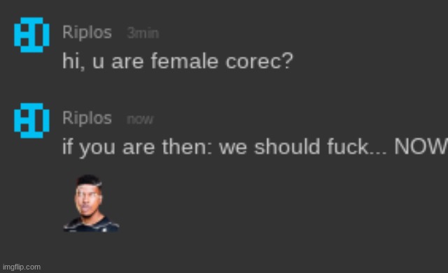 im back to postin shit | image tagged in femalle corec | made w/ Imgflip meme maker