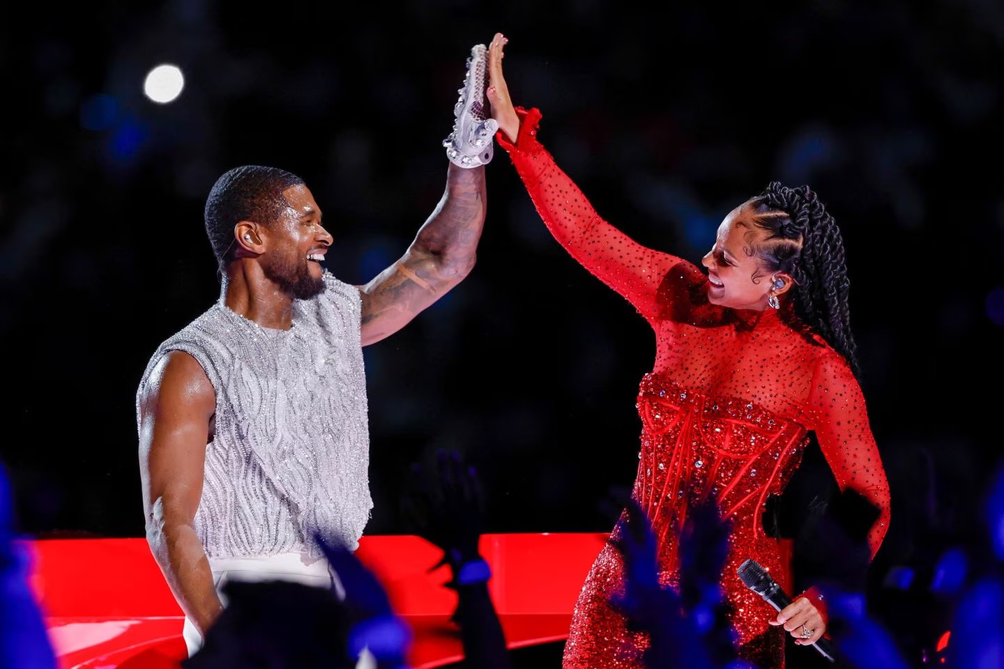 High Quality Usher Alicia Keys Blank Meme Template