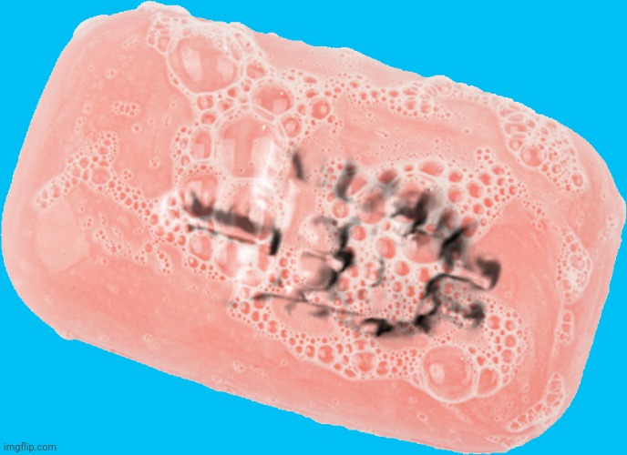 SpongeBob intrusively in soap | image tagged in bar of soap,intrusive spongebob | made w/ Imgflip meme maker