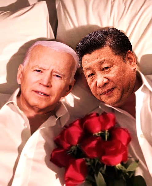 High Quality Biden and Xi Jinping celebrate Valentine's day 1 Blank Meme Template