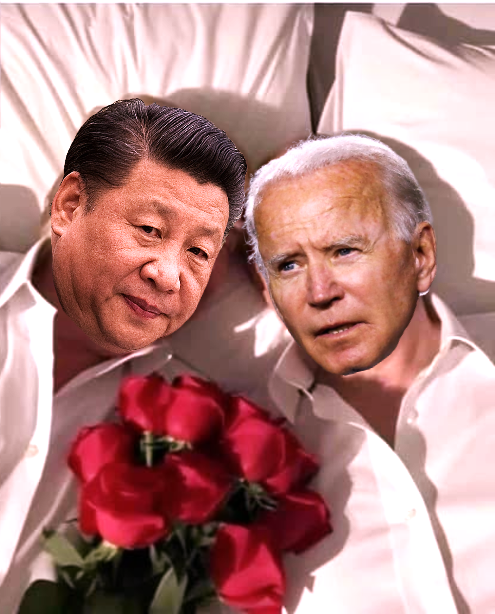 High Quality Biden and Xi Jinping celebrate Valentine's day 2 Blank Meme Template