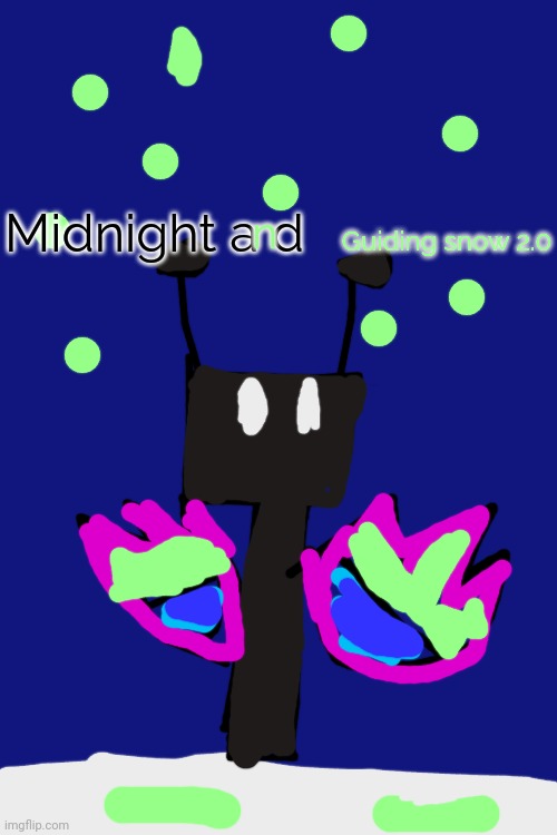 See the image:Jolly Bear and Guiding snow (this is my first draw) | n; Guiding snow 2.0; Midnight a d | image tagged in midnight llamabot,arts | made w/ Imgflip meme maker