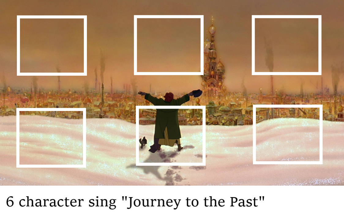 6 characters sings journey to the past Blank Meme Template