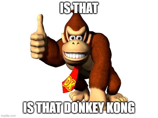 is that donkey kong | IS THAT; IS THAT DONKEY KONG | image tagged in donkey kong | made w/ Imgflip meme maker