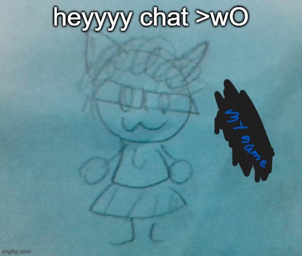 bda neko arc | heyyyy chat >wO | image tagged in bda neko arc | made w/ Imgflip meme maker
