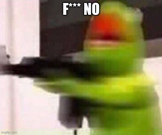 F*** NO | image tagged in school shooter muppet | made w/ Imgflip meme maker