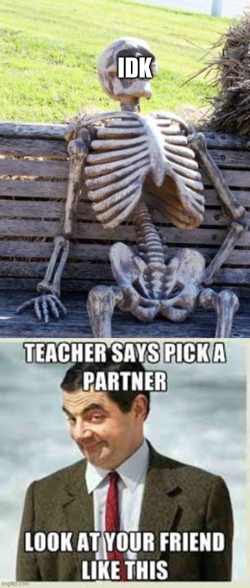 IDK | image tagged in memes,waiting skeleton | made w/ Imgflip meme maker