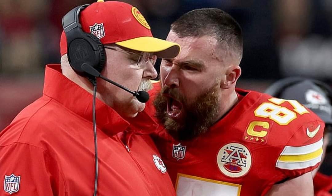 High Quality Travis Kelce and Coach Blank Meme Template