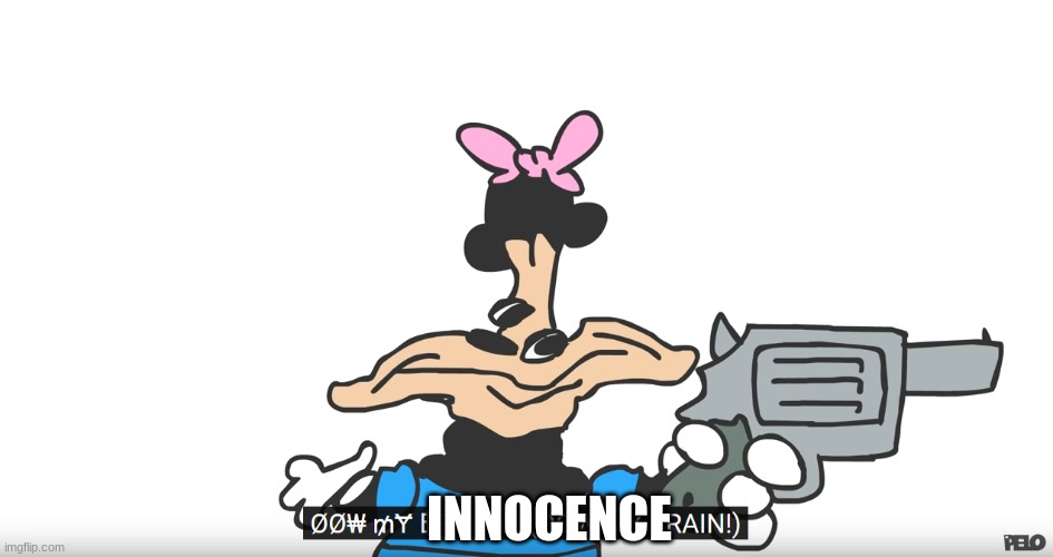 Ow my brain | INNOCENCE | image tagged in ow my brain | made w/ Imgflip meme maker