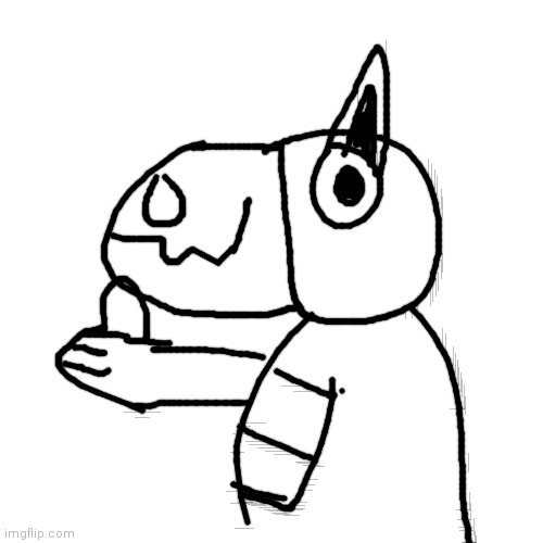 I tried to draw a protogen | made w/ Imgflip meme maker