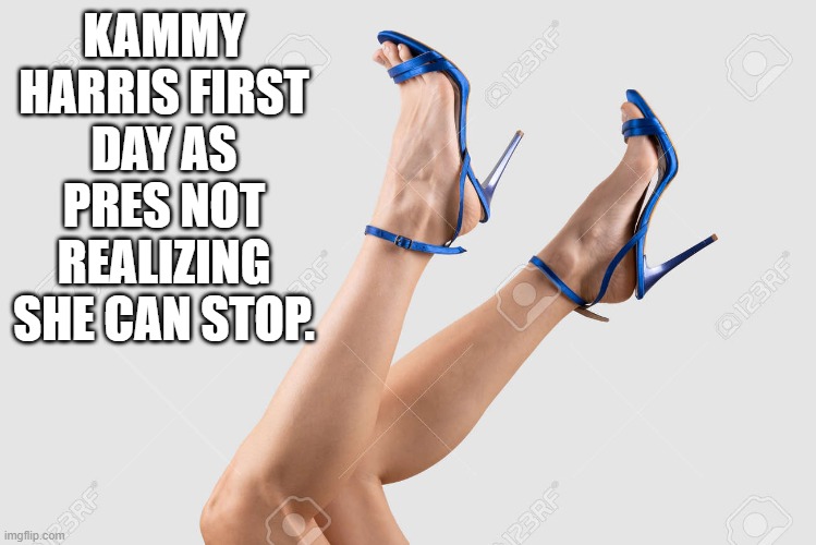 KAMMY HARRIS FIRST DAY AS PRES NOT REALIZING SHE CAN STOP. | made w/ Imgflip meme maker