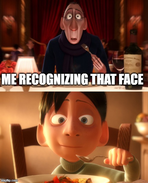 Nostalgia | ME RECOGNIZING THAT FACE | image tagged in nostalgia | made w/ Imgflip meme maker
