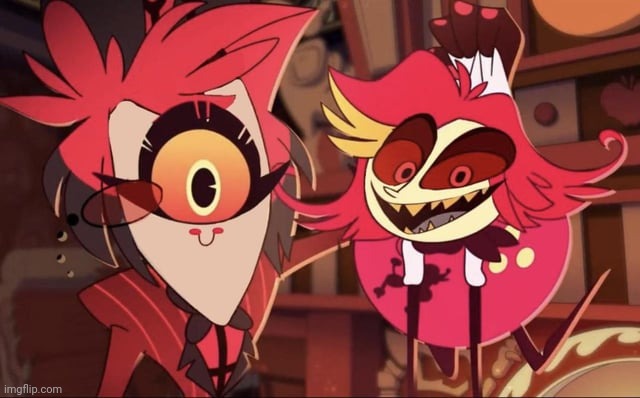 Saw it on the subreddit and had to share | image tagged in cursed,cursed image,hazbin hotel,alastor hazbin hotel,face swap | made w/ Imgflip meme maker