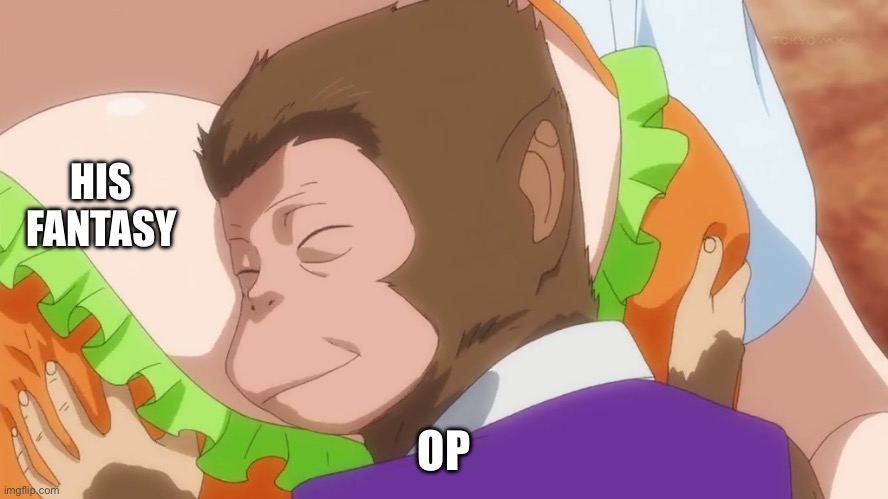 monkey boobs | HIS FANTASY OP | image tagged in monkey boobs | made w/ Imgflip meme maker