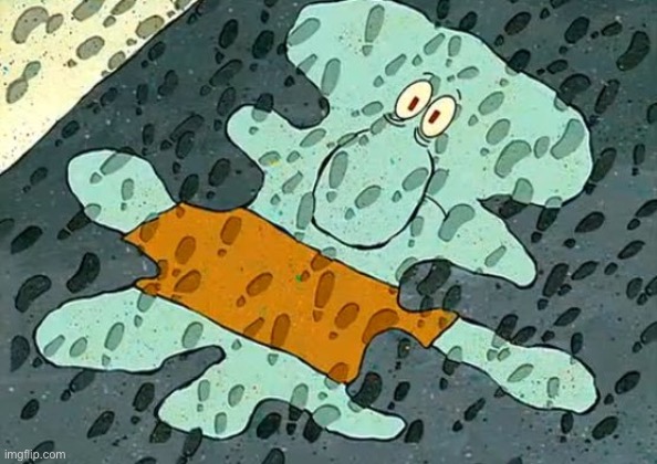 Squidward walked all over | image tagged in squidward walked all over | made w/ Imgflip meme maker