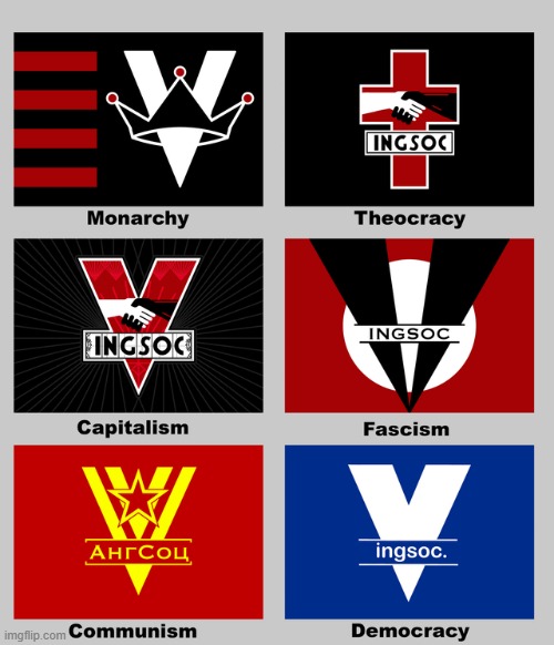 Flag Designs of IngSoc In Different Ideologies. | made w/ Imgflip meme maker