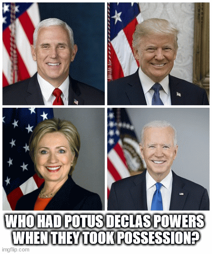 WHO HAD POTUS DECLAS POWERS  WHEN THEY TOOK POSSESSION? | WHO HAD POTUS DECLAS POWERS 
WHEN THEY TOOK POSSESSION? | image tagged in gifs,trump,classified docs,jack smith | made w/ Imgflip images-to-gif maker