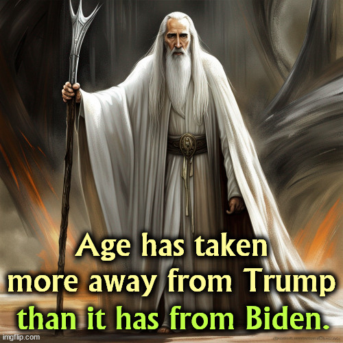 Trump's a mess and totally unfit. He's falling apart. | Age has taken more away from Trump; than it has from Biden. | image tagged in age,old age,trump,mental illness,biden,okay | made w/ Imgflip meme maker