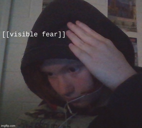 STM visible fear | image tagged in stm visible fear | made w/ Imgflip meme maker