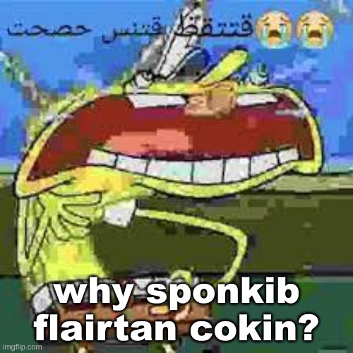 spunch bop | why sponkib flairtan cokin? | image tagged in spunch bop | made w/ Imgflip meme maker