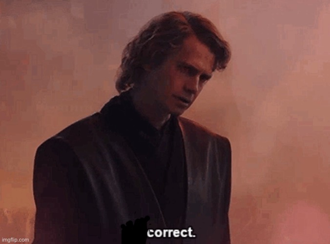 anakin skywalker incorrect | image tagged in anakin skywalker incorrect | made w/ Imgflip meme maker