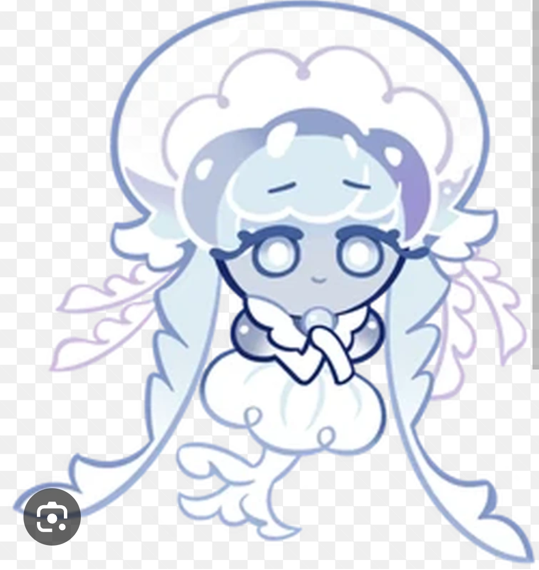 High Quality Frilled Jellyfish Cookie Is Cute Blank Meme Template