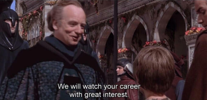 We'll be watching your career with great interest Blank Meme Template
