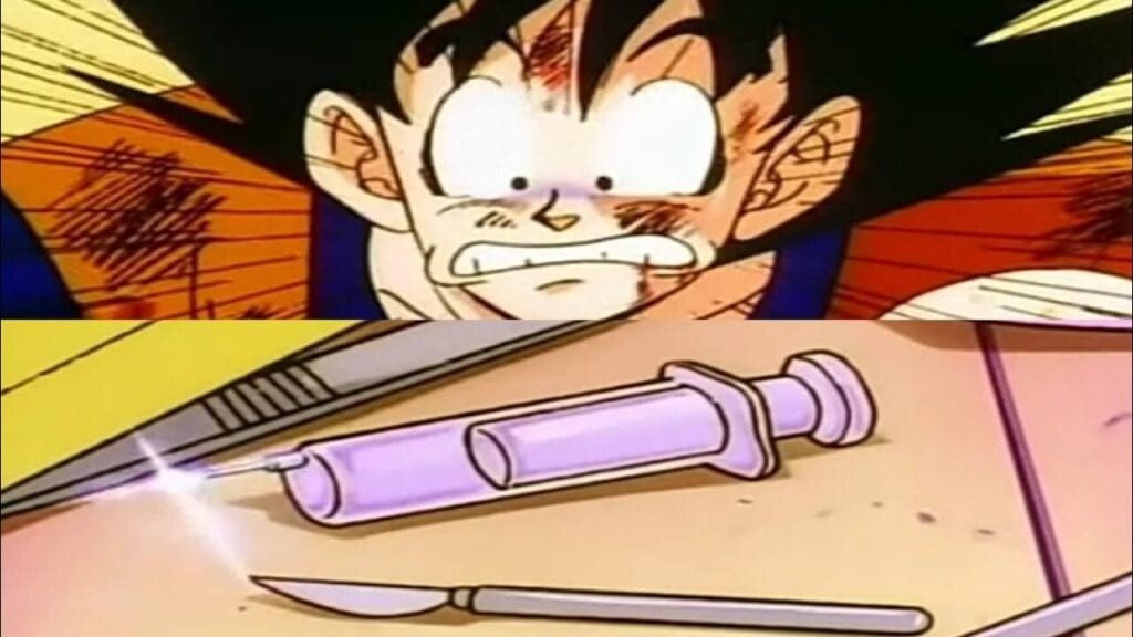 Goku Needles Blank Meme Template
