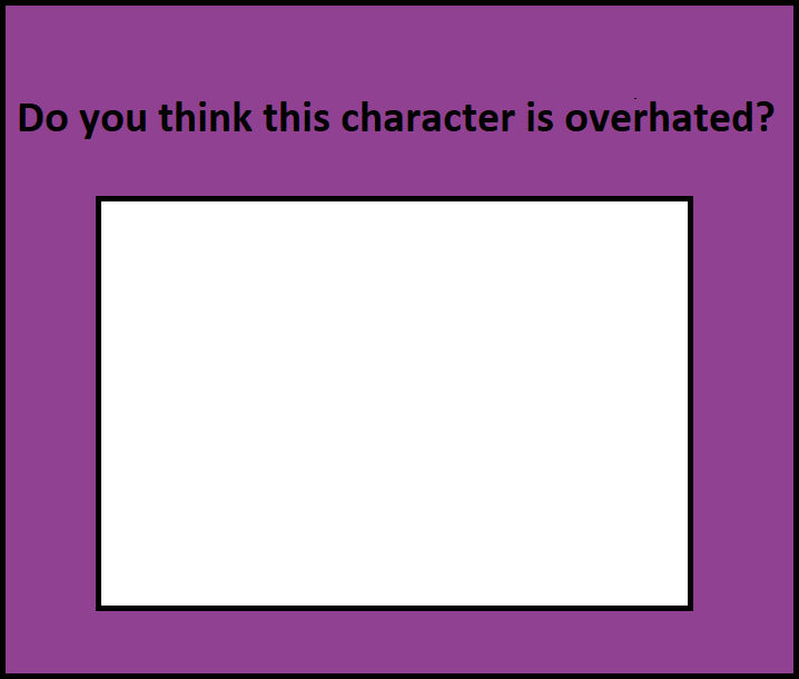 do you think this character is overhated? Blank Meme Template
