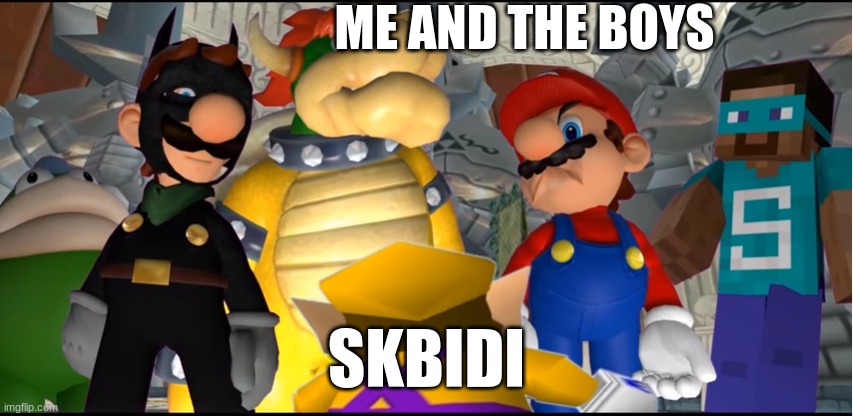 Smg4 Starring | ME AND THE BOYS SKBIDI | image tagged in smg4 starring | made w/ Imgflip meme maker