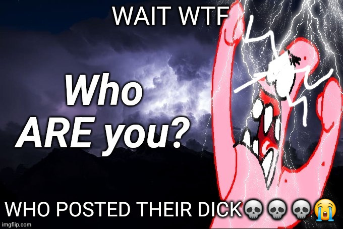 LowTierPatrick2 | WAIT WTF; WHO POSTED THEIR DICK💀💀💀😭 | image tagged in lowtierpatrick2 | made w/ Imgflip meme maker