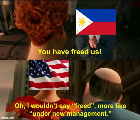 1898, South Pacific | image tagged in under new management | made w/ Imgflip meme maker