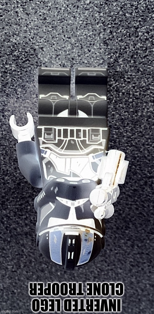 Inverted lego clone trooper | INVERTED LEGO CLONE TROOPER | image tagged in star wars,clone trooper,lego | made w/ Imgflip meme maker