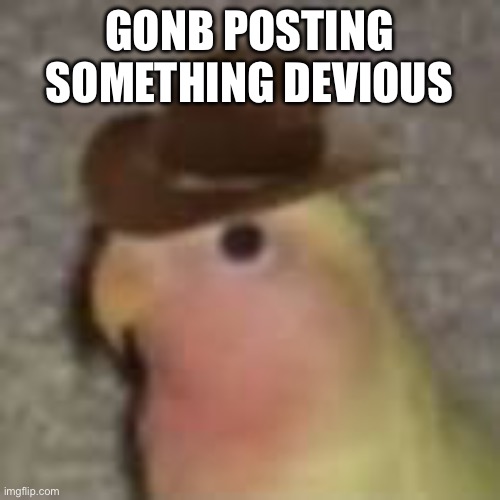 Gonb | GONB POSTING SOMETHING DEVIOUS | image tagged in gonb | made w/ Imgflip meme maker