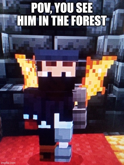 POV, YOU SEE HIM IN THE FOREST | image tagged in roleplaying | made w/ Imgflip meme maker