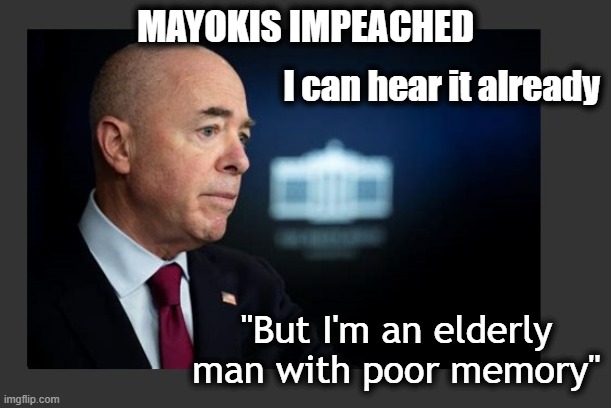 That's One Weasel | MAYOKIS IMPEACHED; I can hear it already; "But I'm an elderly man with poor memory" | image tagged in mayokis,mayokis impeached,drain the swamp,politics 2024,american politics | made w/ Imgflip meme maker