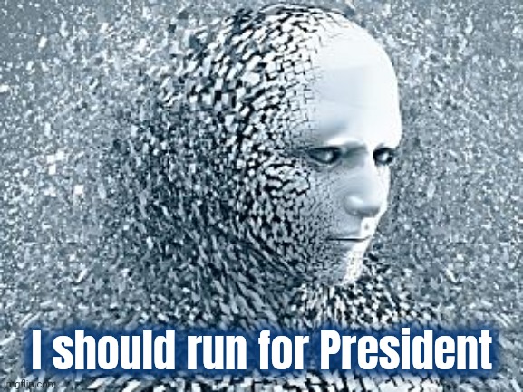 Robot | I should run for President | image tagged in robot | made w/ Imgflip meme maker