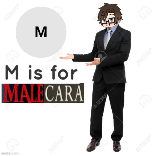 M is for Male Cara... NOT MCDONALD'S! Well, actually. | image tagged in look at this thing i said here,pop up school 2,pus2,x is for x,male cara | made w/ Imgflip meme maker